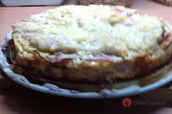 Recipe Savory chicken cake with ham and cheese