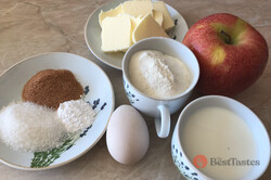 Recipe preparation 7-minute Krakow apple pancakes. Perfect soft pancakes ready immediately., step 1