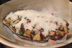 Baked eggplant with ham and parmesan - fitness recipe, step 6