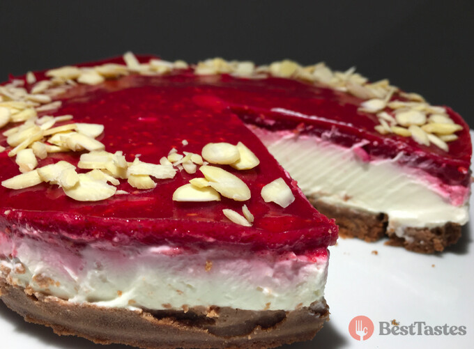 Recipe Without sugar, without flour, and above all, this cheesecake with raspberries is ready in 10 minutes