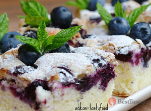 Recipe Blueberry cake as soft as a cobweb