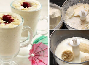 Recipe Banana Milk Shake with ice cream