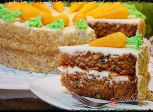 Recipe Carrot cake with homemade marzipan