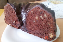 Chocolate pound cake with walnuts - photo recipe, step 15