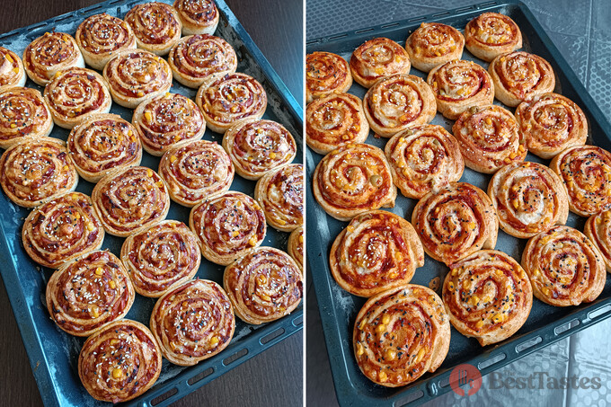 Recipe Whole grain pizza snails - totally soft dough that everyone will love.