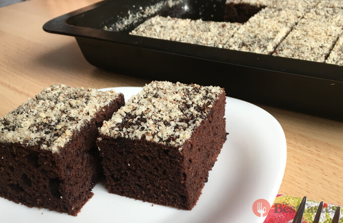 Recipe "Water cake" or Solomon's slices - juicy cake with coffee