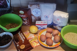 Chocolate pound cake with walnuts - photo recipe, step 1