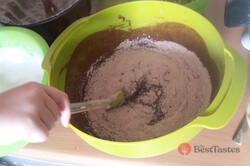 Chocolate pound cake with walnuts - photo recipe, step 9