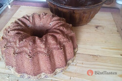 Chocolate pound cake with walnuts - photo recipe, step 11