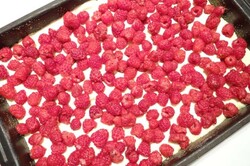 Recipe preparation Grated raspberry dessert with pudding, step 14