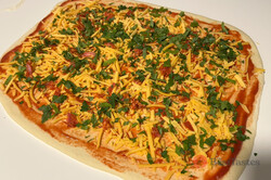 Recipe preparation Crooked pizza - even a beginner can handle it. The best savory pastry you can make for a party., step 3