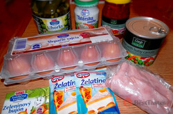 Recipe preparation Egg jello salad - step by step, step 1