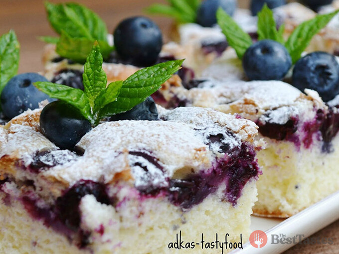 Recipe Blueberry cake as soft as a cobweb