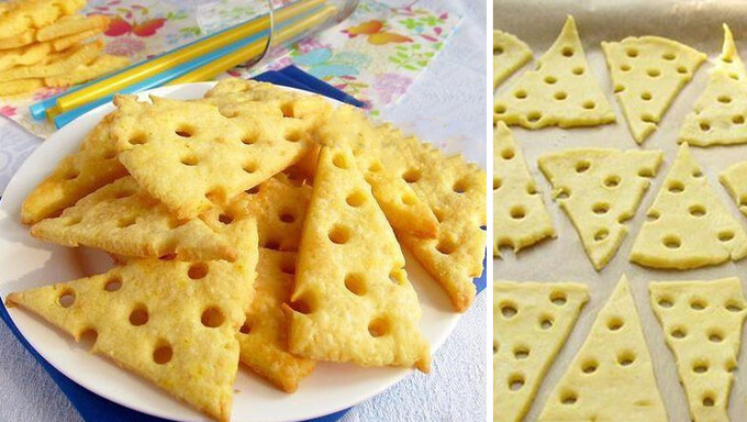 Recipe Party cheese crackers made from 4 ingredients
