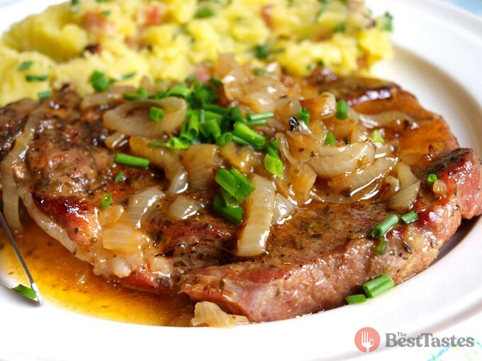 Recipe Farm collar steak in onion and beer