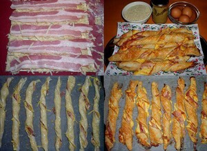Recipe Party Twister sticks with bacon
