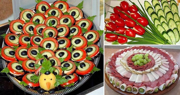 Recipe 25 great ideas for platters and canapes for a New Year's party
