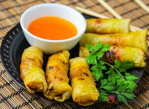 Vietnamese recipe for popular spring rolls Nem Ran. A great appetizer, lunch or just a treat.